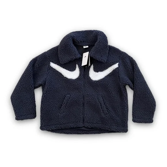 ✔️NWT✔️ NIKE Sportswear Swoosh Sherpa Oversize Jacket - Picture 2 of 8